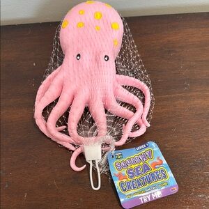 Squishy Pink Octopus Sea Creature Toy crazy fun RMS